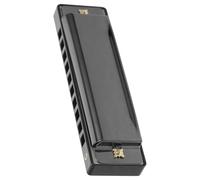 Yardwe Armónica Profesional de Orificios Semitono para Principiantes y Estudiantes Instrumento Musical de Blues Color Negro Material Resistente y Tono Melodioso