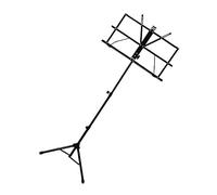 Yardwe Atril porta partituras soporte de partituras plegable trípode portátil soporte para libros de música de mesa soporte para libros de escritorio planchar Black