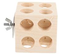 Yardwe Bloque De Madera Resistente para Periquitos Juguete Natural De Masticar y para Aves Soporte para Perchas Jaulas Estimula La Inteligencia y De Mascota