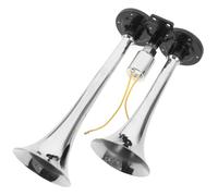 Yardwe Bocina Eléctrica de Aire para Camiones y Barcos Repuesto de 2 Trompetas Resistente y Fácil de Instalar Piezas para Automóviles y Vehículos Marinos