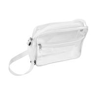 Yardwe Bolsa de Cosméticos Transparente Portátil 1 Unidad Tamaño 25x23x6 Cm Bolsa Bandolera de PVC 40 Milímetro para Mujer Artículos Esenciales de Viaje Cremallera Sencilla para Viaje y Maquillaje