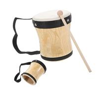 Yardwe Bongó Para Niños Instrumento De Percusión Educativo Juguete De Percusión Muñequera Fácil De Sostener y Tocar Musical De Piel De Oveja Adecuado Para Iniciación Musical y Celebraciones
