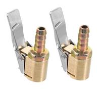 Yardwe Boquilla de Inflado para Neumáticos de Coche de Cobre 6Mm 2 Piezas Conexión Rápida y Bloqueo Accesorios para Compresor de Aire Compatible Automóviles Camiones y Motocicletas