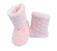 Yardwe Botas de Piso Altas para Baile Antideslizantes y Cálidas para Invierno Botas de Tubo Grueso con Forro para Interior Rosa Adulto