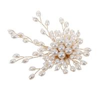 Yardwe Broche de Perlas y Flores de Copo de Nieve Elegante, Accesorio de Moda para Mujer, Metal Resistente, para Ropa Formal y Casual, Tamaño Mediano, Diseño Sofisticado y Versátil