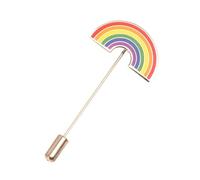 Yardwe Broche Lgbt Insignia Gay con Solapa del Puente Arcoíris, Pin Metálico Colorido con Aguja Larga, Accesorio Unisex para Ropa y Eventos de Orgullo, Diseño Arcoíris Vibrante