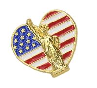 Yardwe Broches Creativos para Mujer 4 Piezas Pequeño Broche de Metal Diseño de Edificios y Banderas Accesorio para Decoración de Disfraces y Ropa Casual Obsequio Adecuado para Mujer