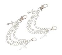 Yardwe Cadena Decorativa para Zapatos Multilayer Accesorio Desmontable de Inoxidable para Zapatillas Blancas Adorno de Moda para Mujer Elegante y Versátil para Fiestas y Uso Diario