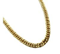 Yardwe Cadenas de Cuello Exageradas Doradas para Hombre, Collar Metálico de Imitación Oro, 60 Cm, 2 Piezas, Joyas Decorativas para Fiestas y Reuniones