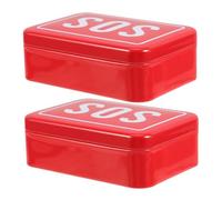 Yardwe Caja De 2 Piezas suministros de viaje al aire Mini contenedor de ayuda sanitaria. paquetes de de viaje mini botiquín hojalata rojo