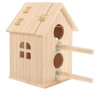 Yardwe Caja De Cría para Periquitos De Madera Nido Aislante y Cómodo para Aves Jardines y Parques