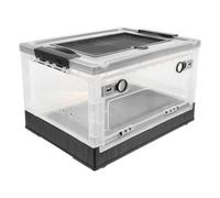 Yardwe Caja de Exhibición para Hámster y Erizos de Plástico Negro Diseño Plegable y Múltiples Orificios de Ventilación para Animales Pequeños