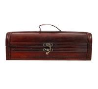 Yardwe Caja de Madera para Vino Estilo Vintage Estuche de Transporte Portátil y Diseño Antigoteo Adecuado como Obsequio Día del Padre