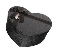 Yardwe Caja de Regalo Forma de Corazón de Papel Negro Mediano para Envolver Chocolates Cosméticos y Pequeños Detalles para San Valentín y Regalos Originales