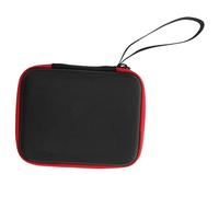 Yardwe Caja Organizadora Portátil para Púas de Guitarra Borde de Nylon Rojo y Malla Negra, Estuche de Transporte Resistente, Contenedor Compacto para Accesorios de Guitarra Eléctrica