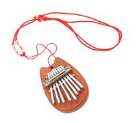 Yardwe Calimba de madera instrumento para piano de dedo pulgar exquisito piano de dedo mbira portatil dedo mbira portátil piano de pulgar portátil kalimba mini Metal Marrón claro