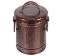 Yardwe Cenicero Pequeño de Hierro con Tapa Estilo Cubo Vintage, Diseño Portátil y Uso Prolongado para Oficina, Buffet o Decoración del Hogar