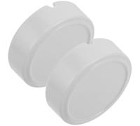 Yardwe Ceniceros de Melamina Blanco 2 Piezas Anticaída para Oficina y Decoración del Hogar Diseño Simple y Elegante para Uso Interior y Mesa
