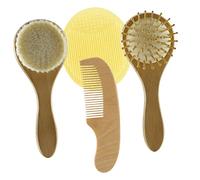 Yardwe Cepillos De Lana Para Peine De Suave Cuidado Del Cabello De Recién Nacidos Como Obsequio Para Shower