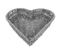 Yardwe Cesta de Almacenamiento Diseño Apilable y Gran Capacidad, Hecha de Papel E Hierro Forma de Corazón, Adecuado para Pan y Frutas Hogar