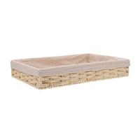 Yardwe Cesta Organizadora de Llaves y Monedas de Ratán Beige para Mesa