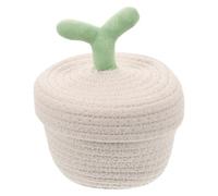 Yardwe Cesta Plegable de Algodón para Almacenamiento Multifuncional en Baño o Guardería, Color Beige, Protección Antirayaduras para Muebles, Tamaño Pequeño