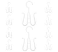 Yardwe Colgador para zapatos de plástico blanco, gancho para zapatillas y sandalias, organizador versátil para uso doméstico y exhibición en tiendas, pack de 10 piezas