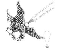 Yardwe Collar Cadena para Hombre con Colgante Vintage de Águila Símbolo de Fuerza y Libertad Diseño Punk Hip Hop para Fiestas y Regalos Masculinos