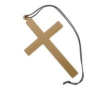 Yardwe Collar de Cruz Elegante de Plástico para Hombres y Mujeres Accesorio Religioso para Decoración de Halloween y Artesanías Diseño