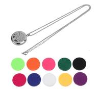 Yardwe Collar y Almohadilla de Fieltro en Acero Inoxidable Árbol Vida Difusor de Aceites Esenciales Colgante de Aromaterapia 1 Color Aleatorio Varios Varios estilos