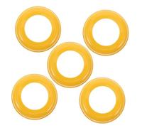 Yardwe Collares De Rosca Para Biberones De Cuello Ancho, Accesorios Reutilizables De Plástico Amarillo, Anillos Centrales Contra Polvo, Repuestos Para Alimentación En Casa, Pack De 5 Unidades