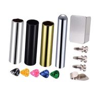 Yardwe Colocar Diapositivas De Dedo De Guitarra Tobogán De Guitarra De Acero Kit De Accesorios De Guitarra Selección De Protector De Dedos Suministro De Guitarra Púa De Guitarra Vidrio