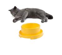 Yardwe Comedero Circular para Mascotas Antideslizante Plástico Resistente Tamaño Mediano Adecuado para Perros y Gatos Cuencos De Alimentación para Mascotas