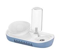 Yardwe Comedero y Bebedero Automático Doble para Gatos y Cachorros Dispensador De Agua por Gravedad Comedero para Mascotas para Interior