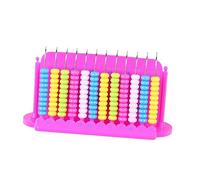Yardwe Contrarrestar Abaco Abacus para pequeños ábacos ábaco Educativo temprano talón Juguete de cálculo para Abacus para enseñar Contar con el plastico Rosado