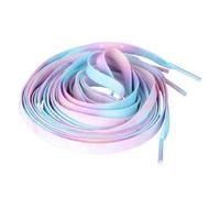 Yardwe Cordones de Zapato Planos Degradados 140 CM 2 Pares Coloridos Tie-Dye Azúcar Rosa Claro para Zapatos Deportivos y Casuales