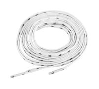 Yardwe Cordones Reflectantes para Zapatillas Deportivas con Estrella Lazos Planos Brillantes y Luminosos para Sneakers Blanco