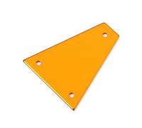 Yardwe Cubierta de núcleo triangular parte bajo piezas de guitarra vara Tapa de alma de 3 agujeros tapa de tensor para guitarra cubierta de barra de armadura de metal Dorado