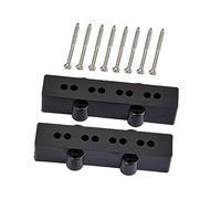 Yardwe Cubiertas de Plástico para Pastillas Humbucker Eléctrico Jb de 4 Cuerdas, Diseño de 8 Agujeros, Color Negro, Paquete de 2 Unidades, Accesorio para Protección y Decoración