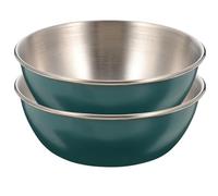 Yardwe Cuencos para Mojar en Salsa Redondos de Acero Inoxidable 2 Piezas