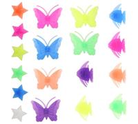 Yardwe Decoración de radios de Bicicleta para, Adornos de Ruedas Infantiles, Formas de Mariposas, Peces y Estrellas, ABS, 1 Juego, Accesorios Desmontables para Bicicletas