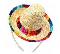 Yardwe Diadema para Mascotas Sombrero de 2 Piezas Mini Tocado Mexicano Accesorios Divertidos para Perros para Cachorros y Fiesta