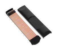 Yardwe Entrenador De Guitarra Portátil De Bolsillo Negro 6 Trastes De Pp Para Práctica De Acordes y Aprendizaje, Accesorio Adecuado Para Principiantes y Entrenamiento Musical