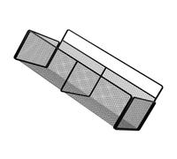 Yardwe Estante Organizador de Pared Grande 38 Cm de Hierro Negro sin Taladro, Soporte Resistente al Agua para Baño y Cocina, Cesta Multiusos para Almacenamiento y Orden Hogar