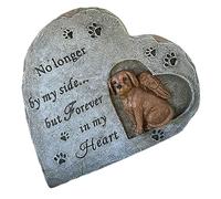 Yardwe Estatua Conmemorativa De Perro De Resina Piedra Memorial para Jardín Decoración para Recuerdo De Mascotas Talla Pequeña para Cementerio De Animales