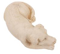 Yardwe Estatua Conmemorativa para Mascotas de Resina, Lápida para Perros al Aire Libre Color Beige, Decoración para Jardín y Cementerio, Piedra Duradera Resistente para Homenaje Canino