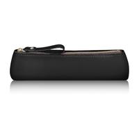 Yardwe Estuche de Cuero Negro para Lápices, Cómodo y Resistente, Adecuado para Viajes y Aulas, Diseño Simple y Estilizado para Organizar Bolígrafos y Marcadores