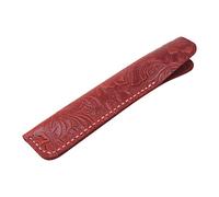 Yardwe Estuche De Cuero para Bolígrafos Funda Vintage para Bolígrafos Estuche Portátil para Fuente Portaminas Flor Roja