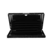 Yardwe Estuche Metálico de Gemas de Imitación, Compacto y Delgado Negro Diseño Elegante Organizador Portátil para Tarjetas de Visita Adecuado para Desplazamientos Diarios y Eventos