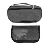 Yardwe Estuche Portátil Gris para Pluma de Insulina, Organizador de Viaje para Medicamentos, Bolsa Resistente al Agua 21x11.5x5.5 Cm, Soporte Compacto para Diabéticos, Neceser